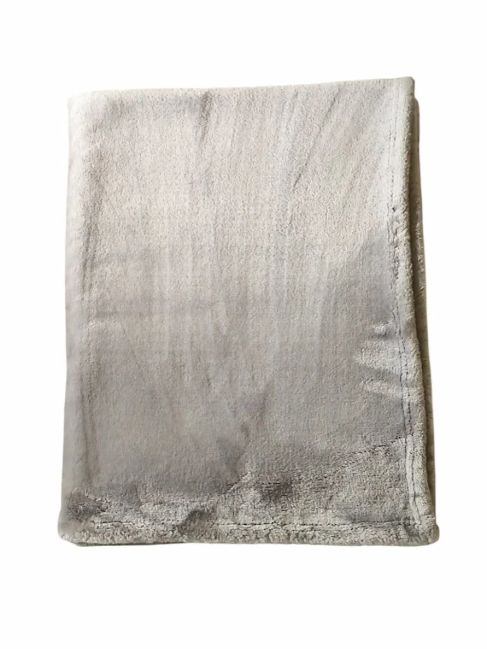 S.L. Home Fashions Solid Gray Plush Security Blanket 32